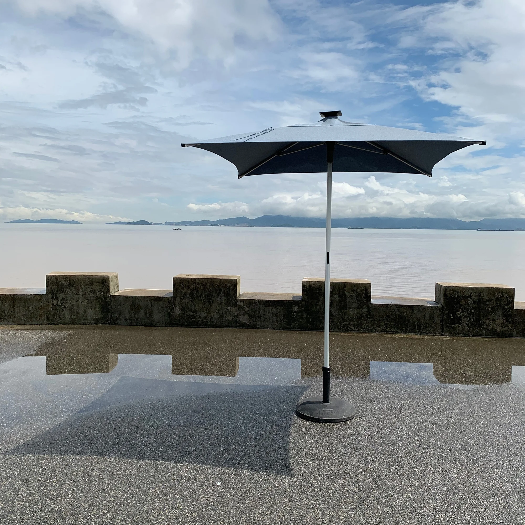 Patio Parasol, Market Outdoor USB Charge Umbrella Commercial, Paraguas Para jardin
