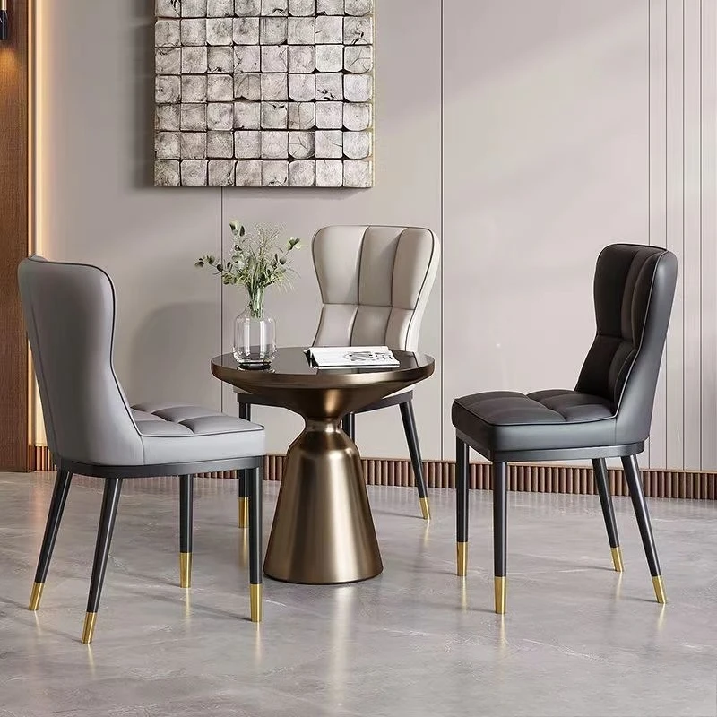 ライトラグジュアリーソフトパッケージダイニングチェア北欧スタイルレストランコーヒーショップホテルレジャー背もたれブックテーブルチェア