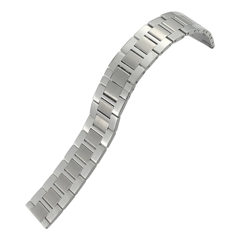 High Quality 20mm Solid Stainless Steel Watchband for Tank Santos Silver Bracelets 17.5mm 19mm 21mm 23.5mm Metal Watch Strap