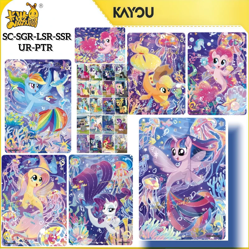 KAYOU Genuine My Little Pony Moon Pack 6 Series SC HR LSR SGR PTR SSR Card Anime Collectible Trading Card Children Toy Xmas