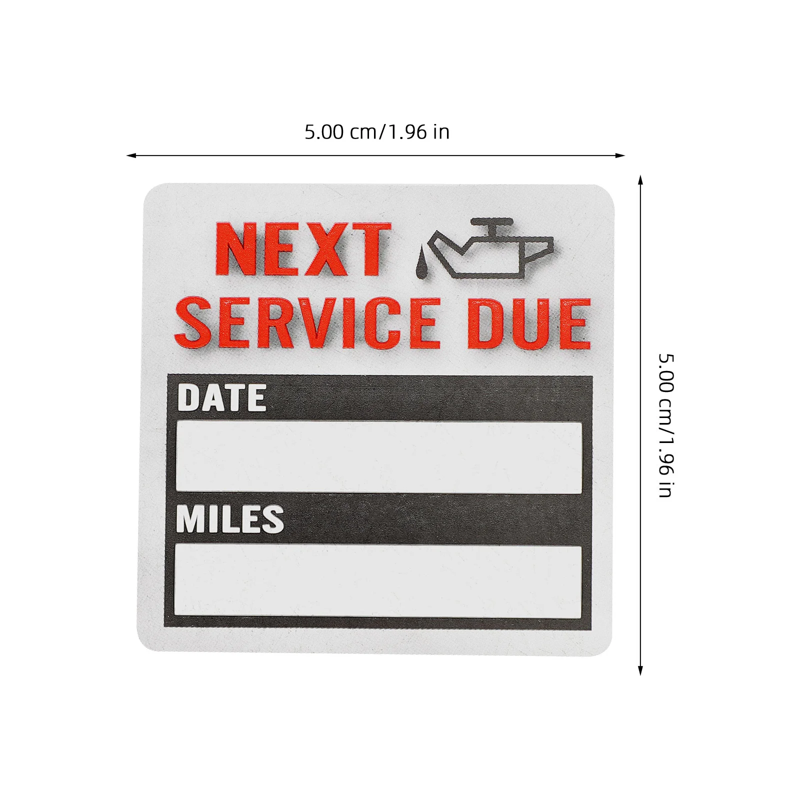 100Pcs Reminder Change Stickers Removable Auto Adhesive Label Decal Waterproof Adhesive Maintenance Decal Label Tags