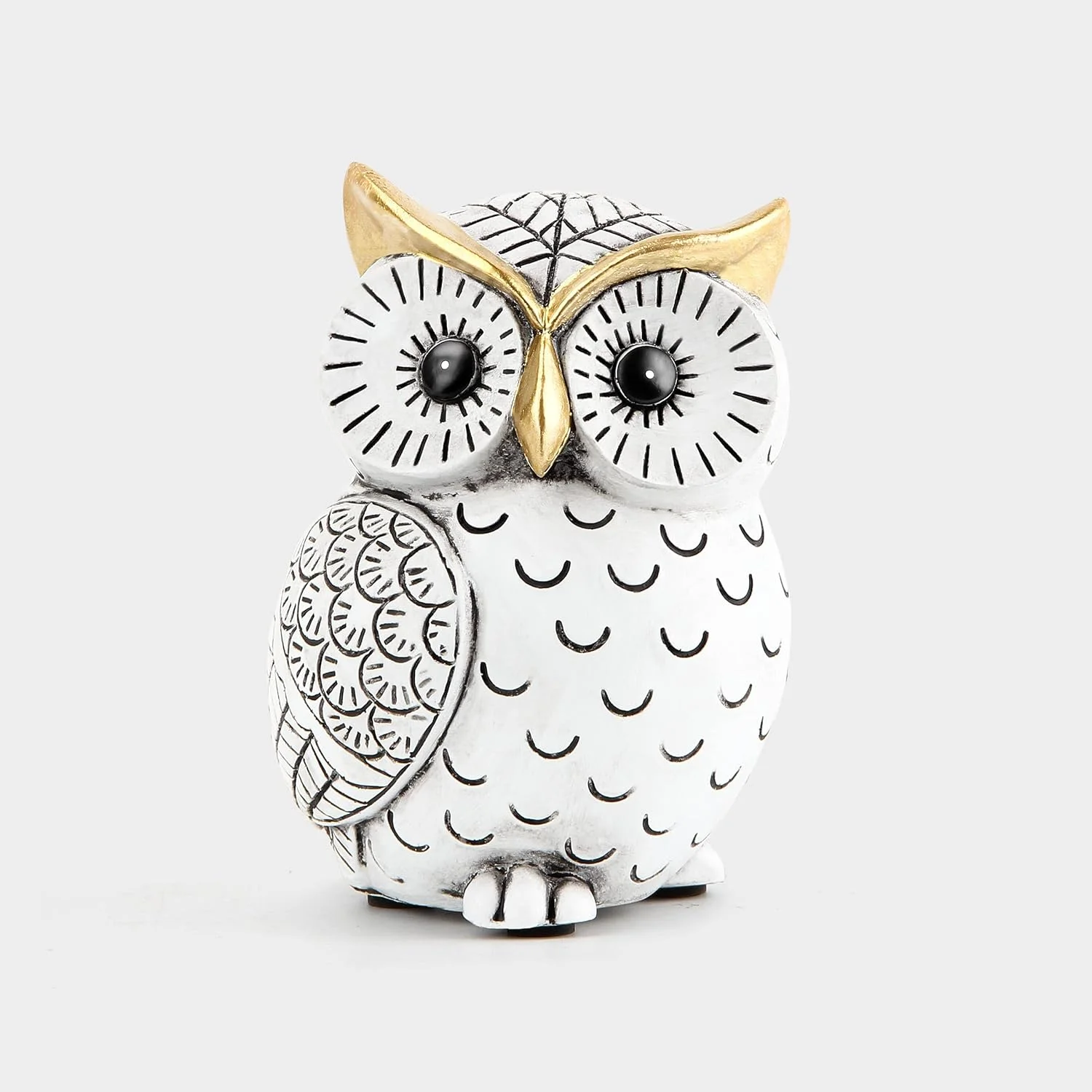Owl Statue for  Decor Accents,Owl Decor for Bookshelf Bedroom Living Room Office Table Desk Mantle TV Stand  Decoration,Modern S