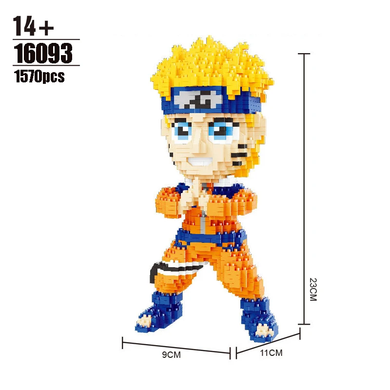 5 Styles Naruto Series Kakashi Naruto Sasuke Microparticle Building BlocksCreative Puzzle Assembling ToysPuzzle Anime Model Toys