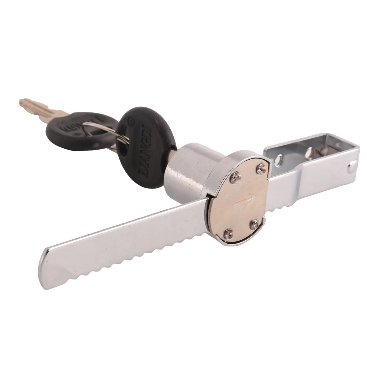 Fechadura para vitrine, porta de vidro deslizante, trava de segurança para armário de vidro com 2 chaves F