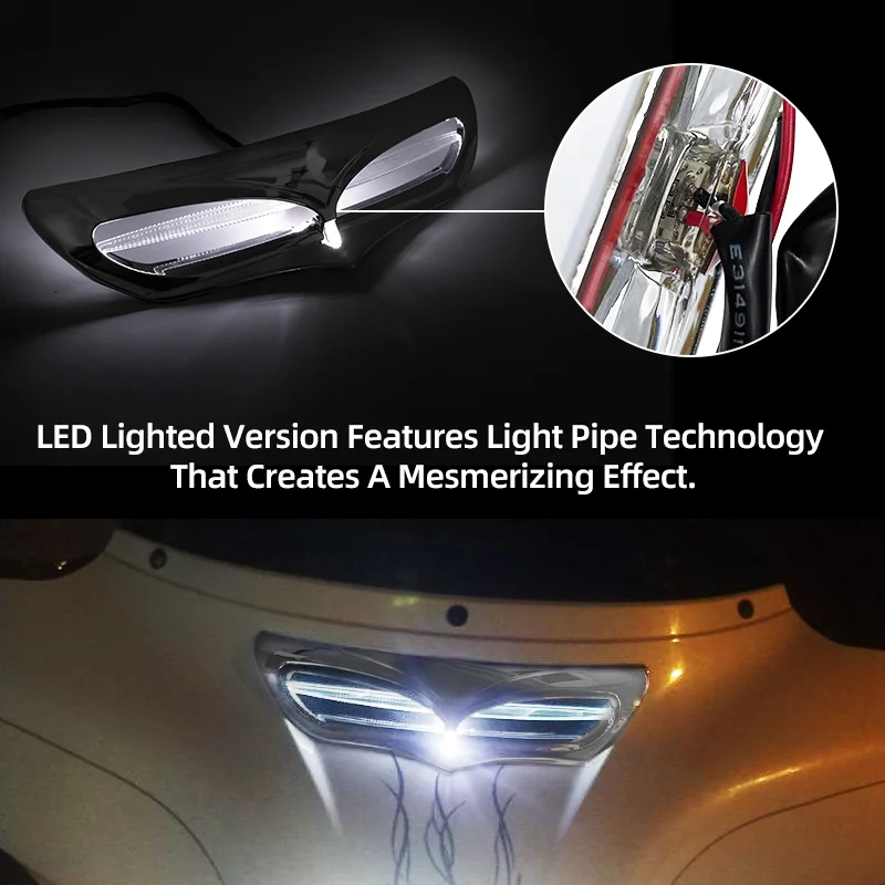 Motorrad Front verkleidung Entlüftung Akzent Abdeckung Chrom für Harley Touring Electra Street Glide 2014-2018 Zubehör