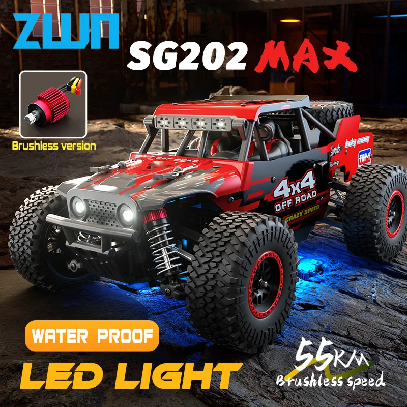 

SG202MAX SG202PRO 1:20 55KM/H 2.4G RC Car With LED Light 4WD Brushless Electric High Speed Off-Road Remote Control Toys For Kid