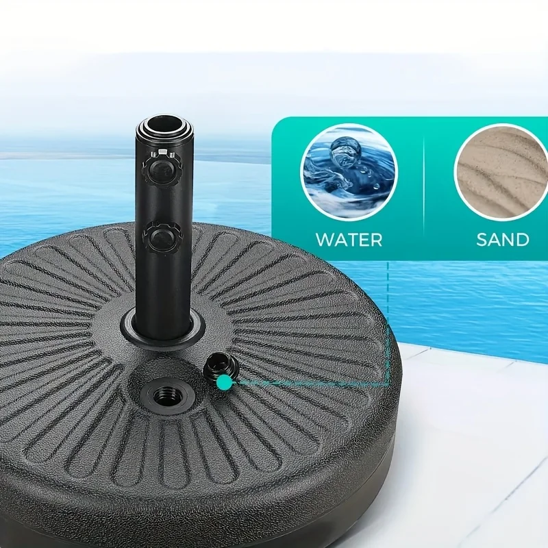 

Durable Fillable Round Patio Umbrella Base, Free-Standing Patio Umbrella Round Base For Outdoor, Lawn, Backyard, Garden