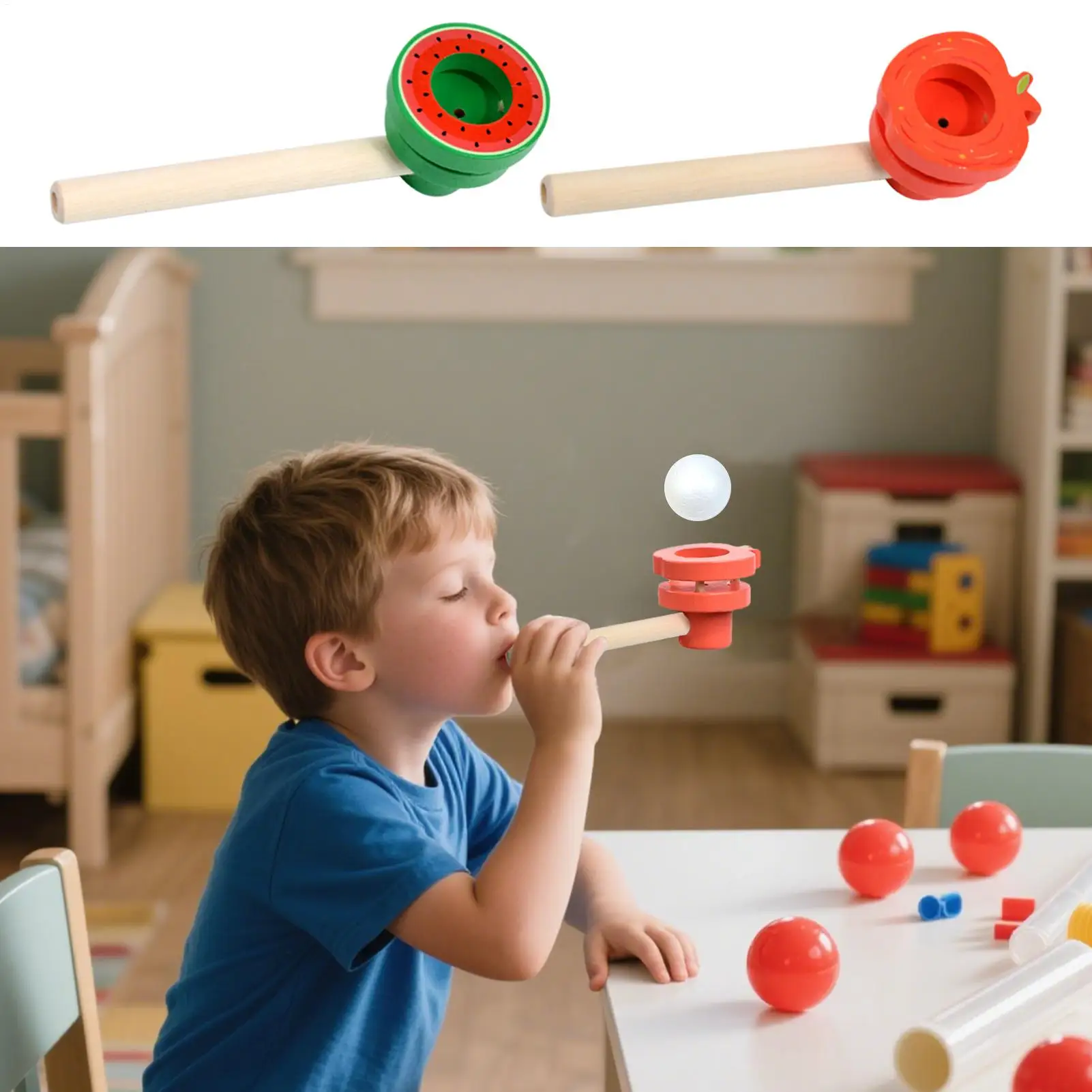 Suspended Blowing Ball Balance Floating Balls Blowing Toys Ergonomic Fun Cognitive Development Kids Party Supplies For Childrens