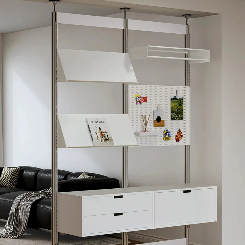 [80cm] Indomitable Shelf Living Room Aluminum Profile Partition Rack Free Combination Display Rack