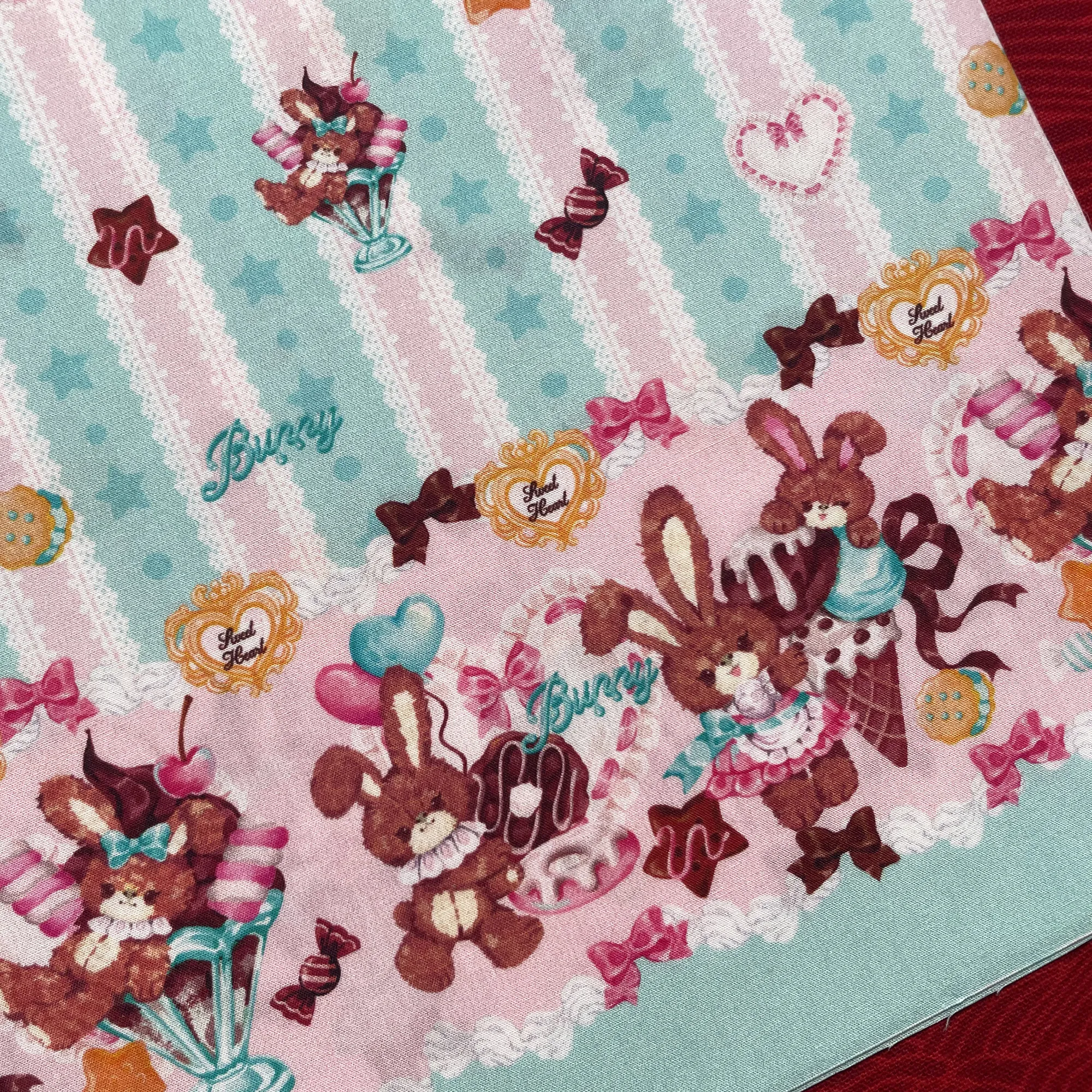 Mint ice cream  BJD Fabric - All-Over Print – Suitable for OB11, Cotton Dolls, and BJD Doll Clothes
