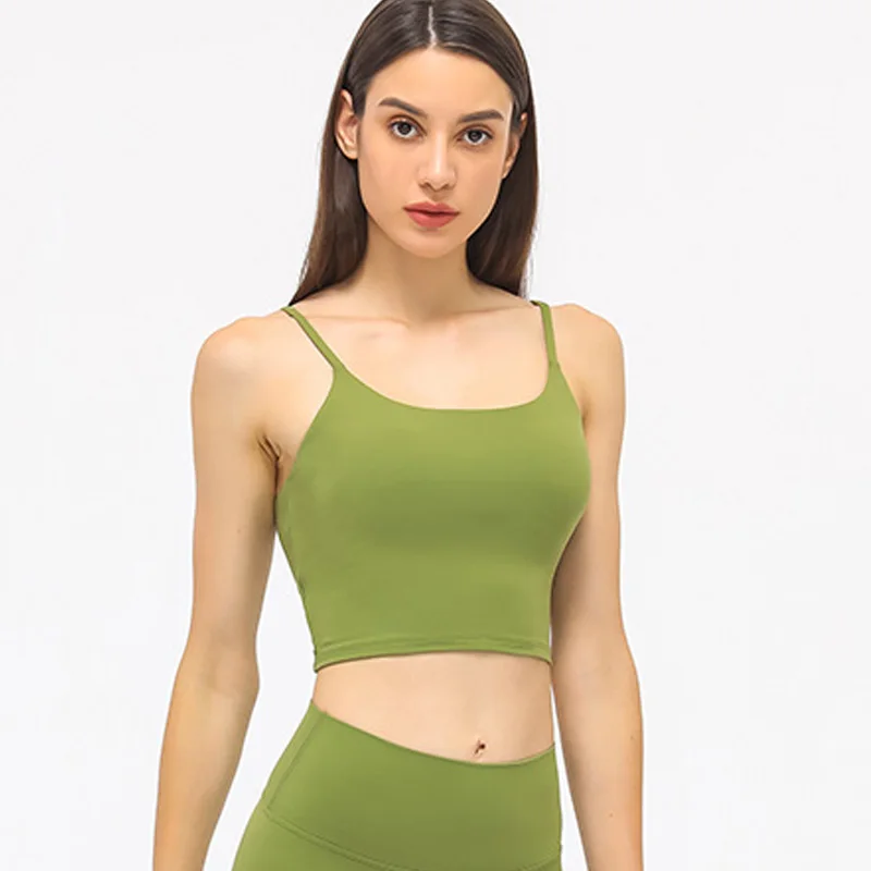 32 Color Women Sexy Sleeveless Tank Top Short Tops Women Solid Camisole High Quality Crop Tops Tube Vest With Chest Cushion