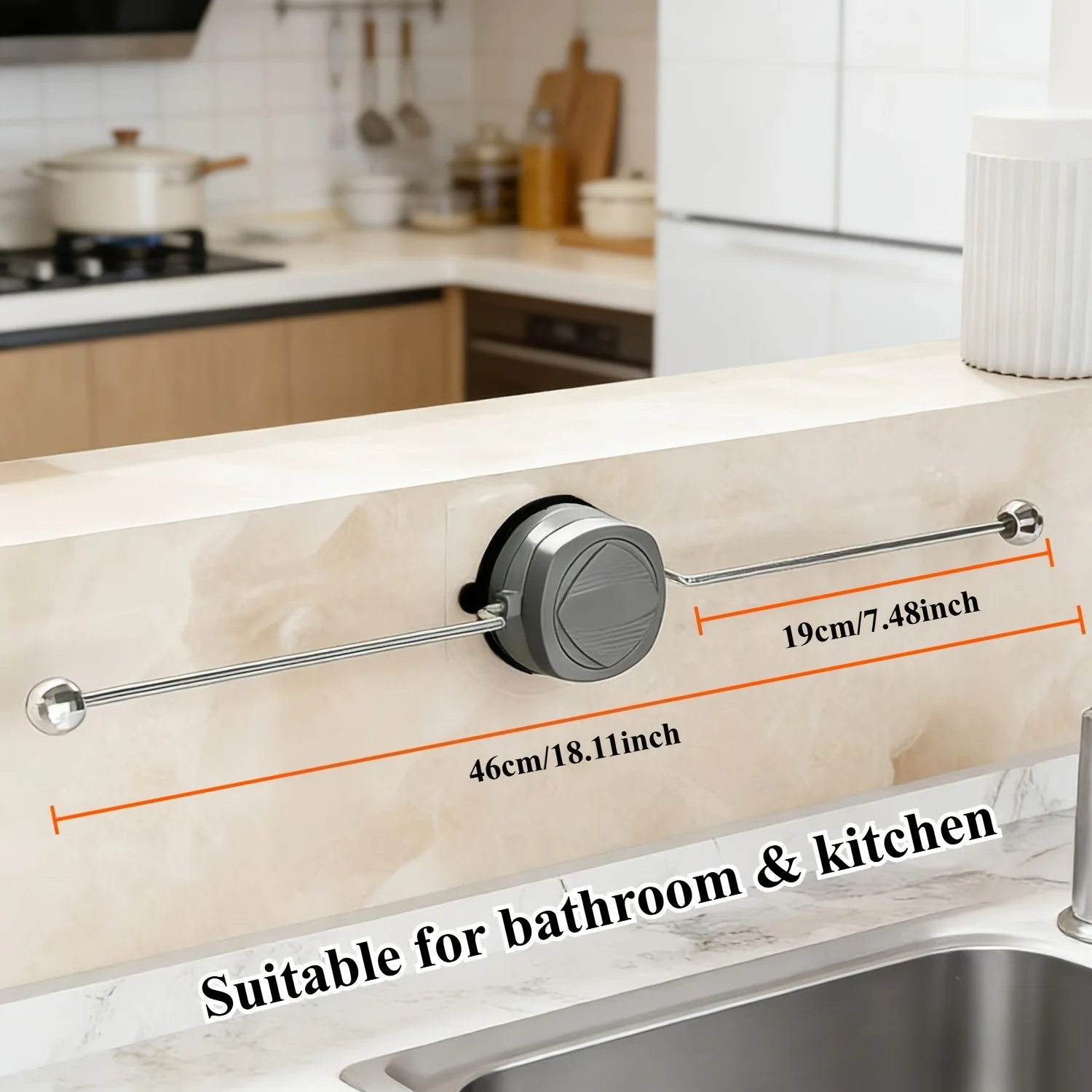 Non perforated kitchen towel rack, practical cloth drain rack, suitable for installation in bathrooms, sinks, and kitchens