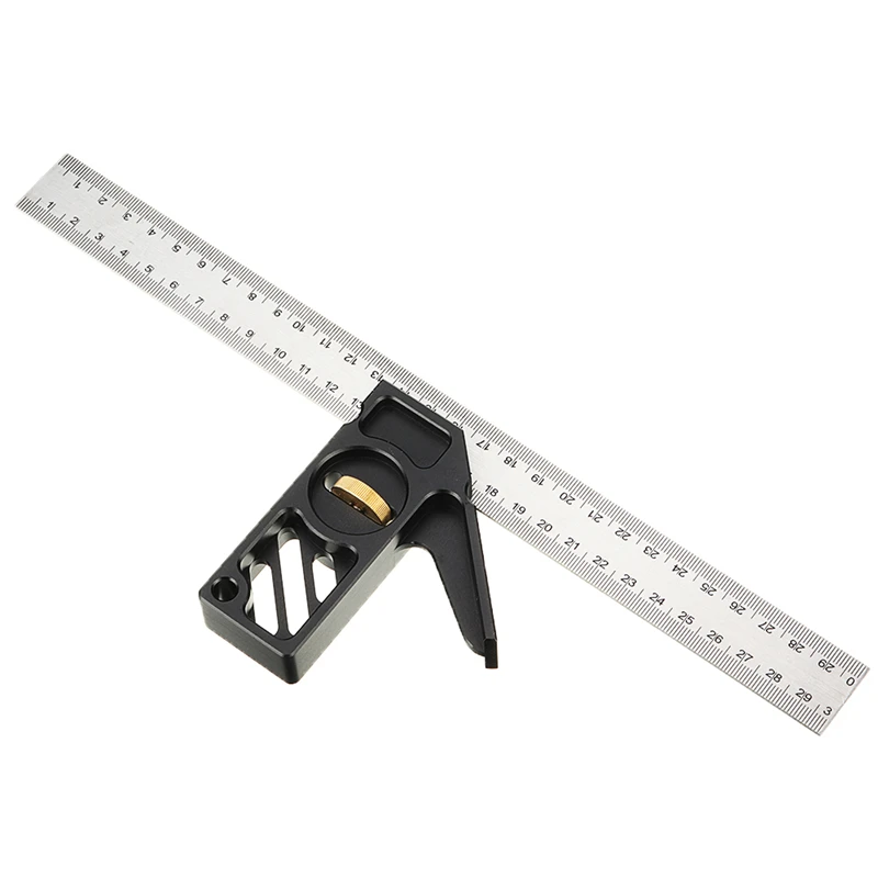 Regla de posicionamiento de bloque de parada de 300mm, localizador de línea de ángulo 45 90, herramienta de medición de bricolaje, regla de marcado fijo, herramientas de carpintería