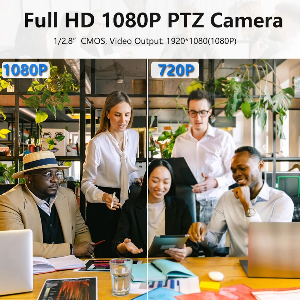 Vaste lens 3x 10x Optische Zoom PTZ Videoconferentiecamera USB2.0 HD1080P Live Stream Uitzending Videoconferentieapparatuur