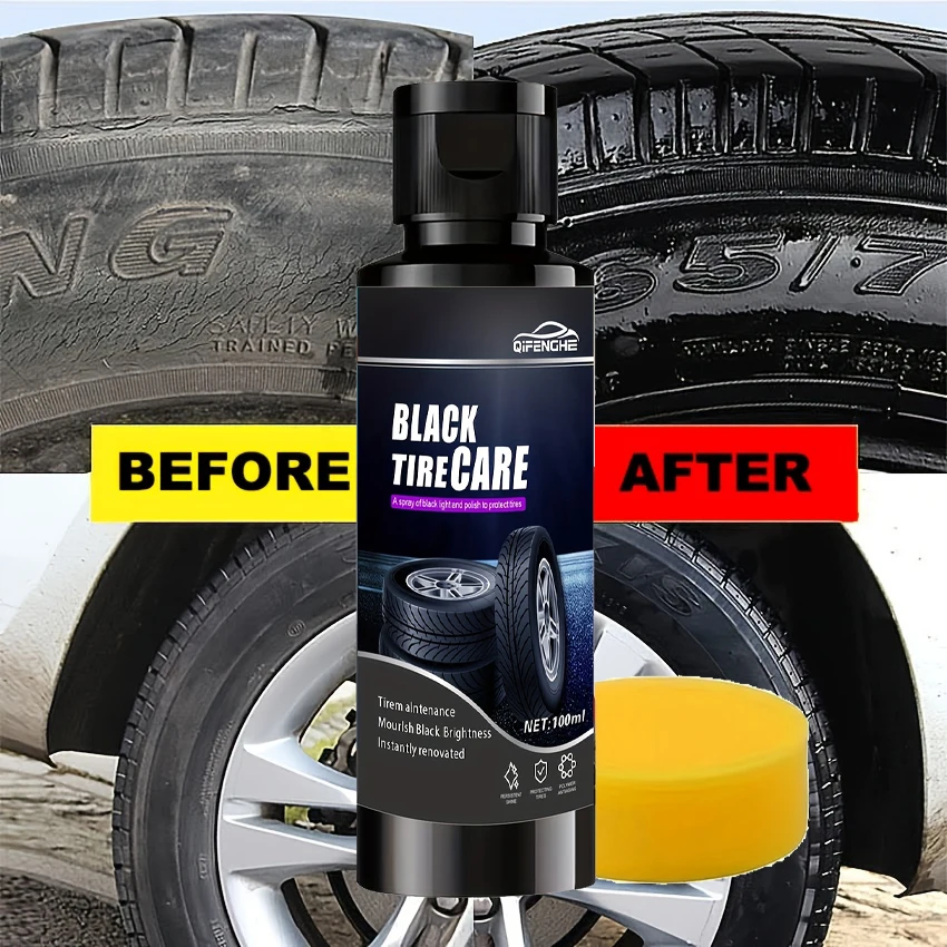 100ml Tire Polish - Nano-Grade UV Resistance Scratch Resistant Water-Based Formula Car/SUV Tires & Wheels Restore Radiant Shine