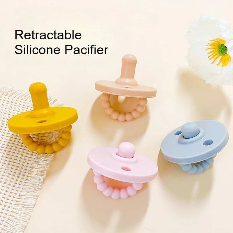 

Silicone Pacifiers Soother Pacifiers Scalable Two Air Holes Soft Added Safety Set 6-18 Months Children Anti Bloating Pacifier