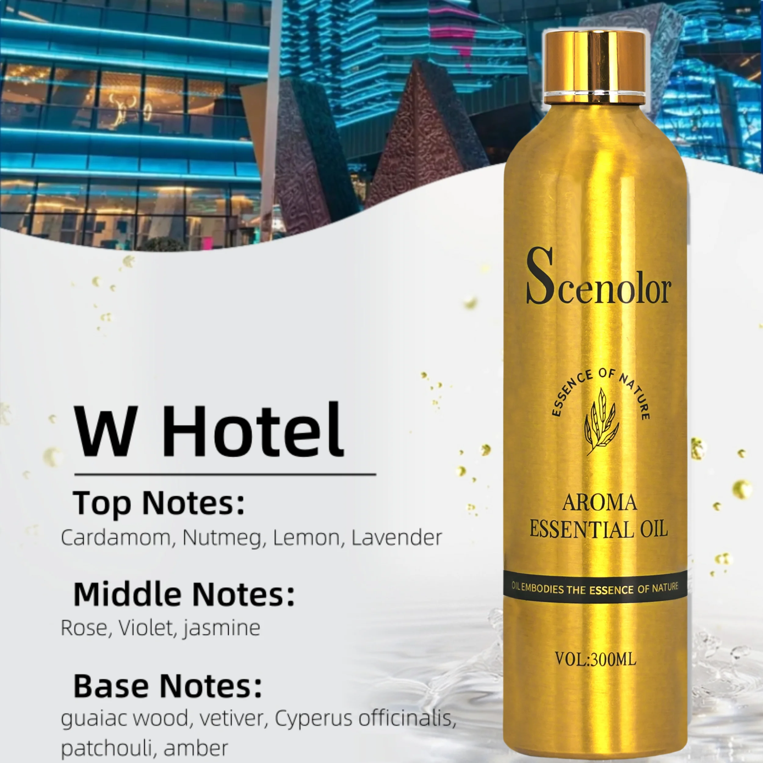 Óleo essencial do hotel 300ml puro planta extrato sala fragrância casa ambientador elétrico aromático oásis óleo essencial para difusor