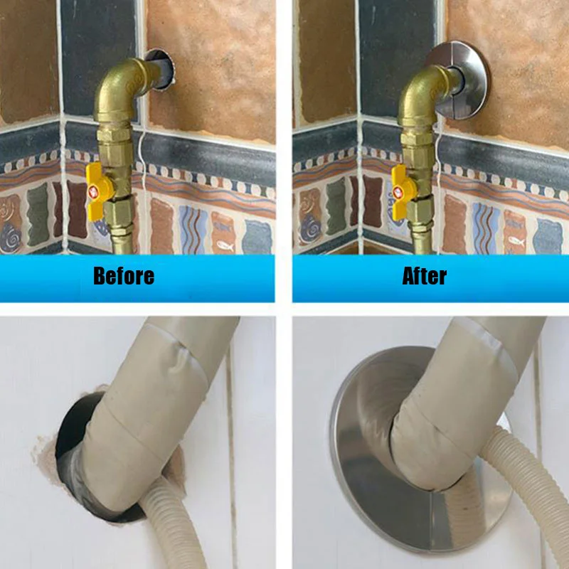 2 Stuks Waterpijp Covers Rvs Muur Gemonteerde Water Pijp Cover Accessoires