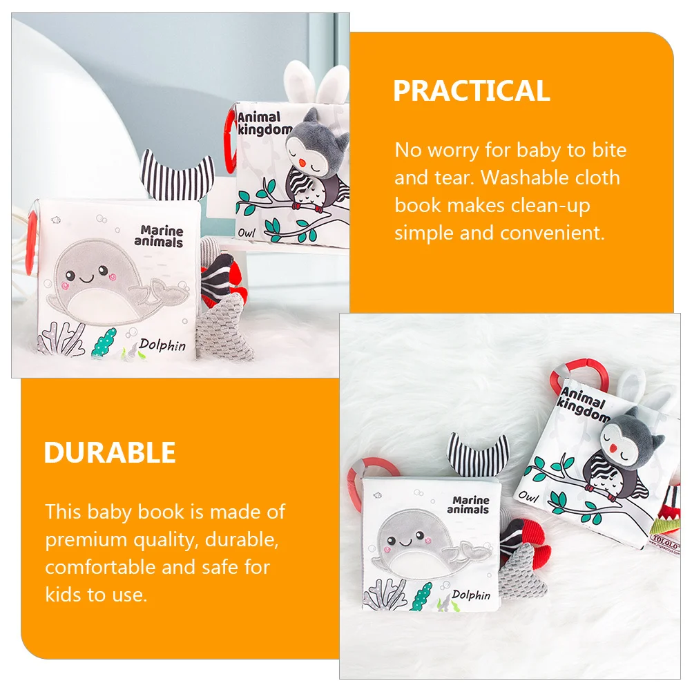 動物布絵本 赤ちゃん早期教育認知トレーニング 海洋動物学習ブック 早期教育ブック