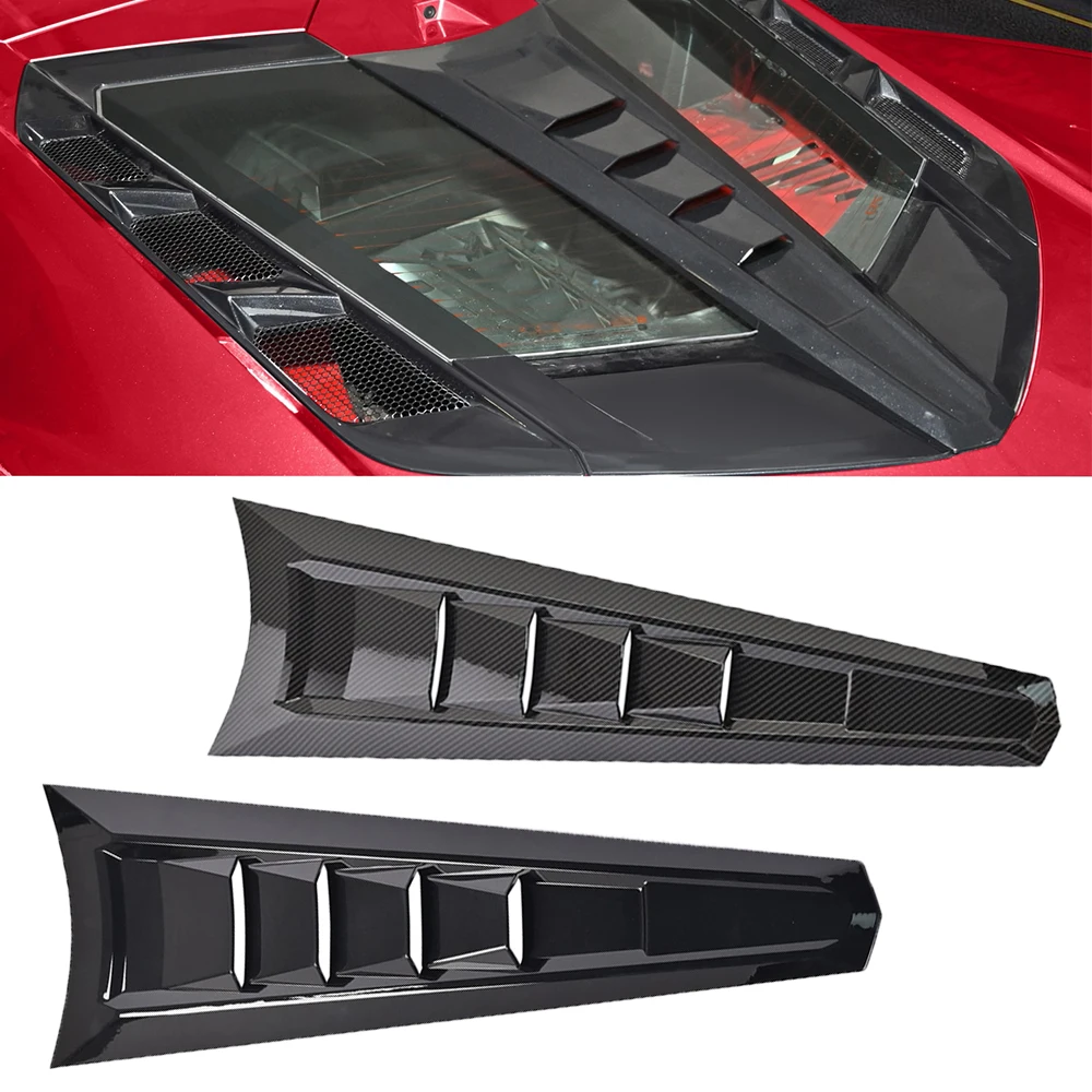 Rear Window Spoiler Cover Roof Trim Carbon Fiber Black For Chevrolet for Corvette C8 Coupe Stingray Z51 Z06 ERAY Coupe 2020-2025