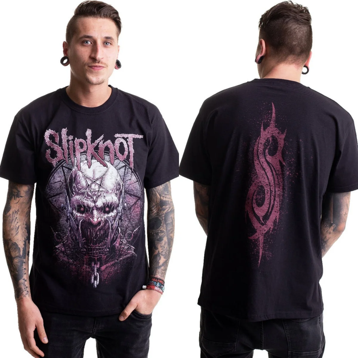 Heißer Sommer Slipknot Grafik Baumwoll-T-Shirt Unisex Sommer Kurzarm Mode Marken-T-Shirt Luxus Lässige Vintage Tees – Detail 7