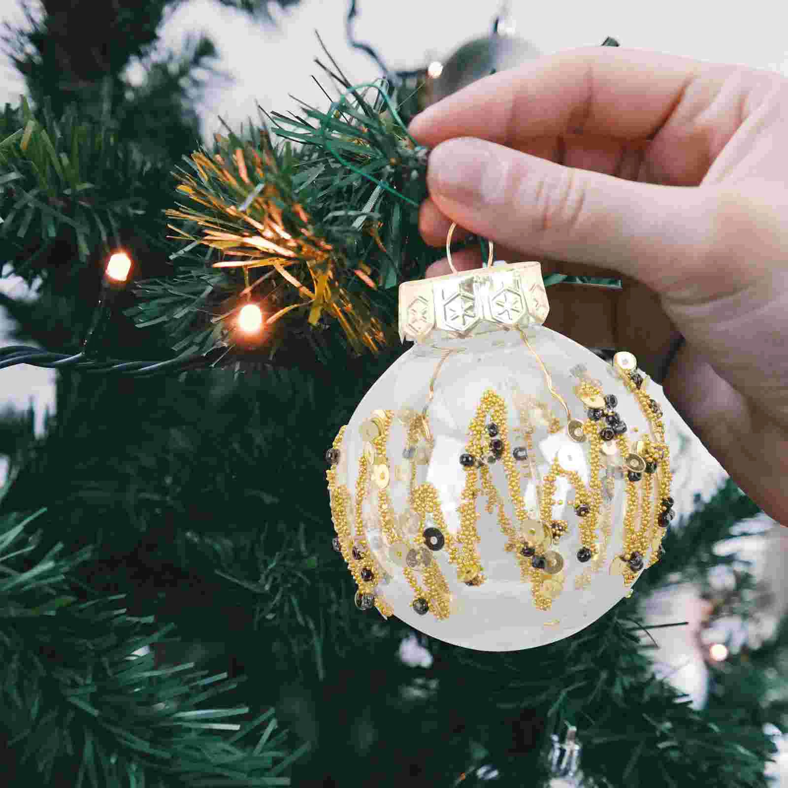 25 Pcs Mini Ornaments Christmas Decorations Xmas Party Hanging Ball Wedding Balls Black Pendant Tree