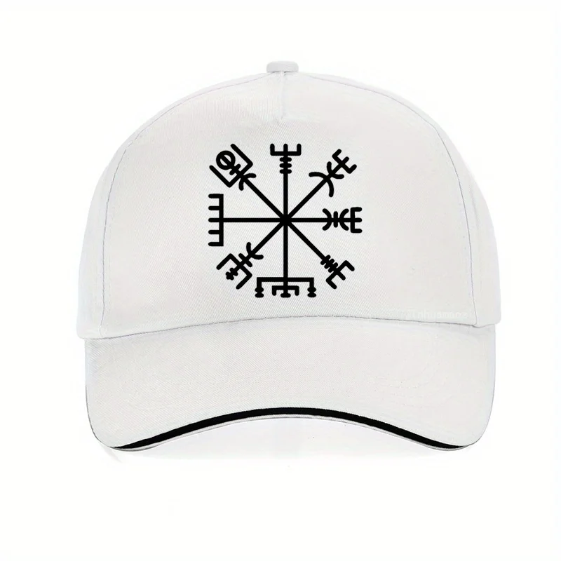 الشمال الرونية Vegvisir قبعة موضة الرجال الشمال الأساطير فايكنغ رون قبعة بيسبول الصيف قابل للتعديل أبي قبعة Vegvisir فايكنغ القبعات