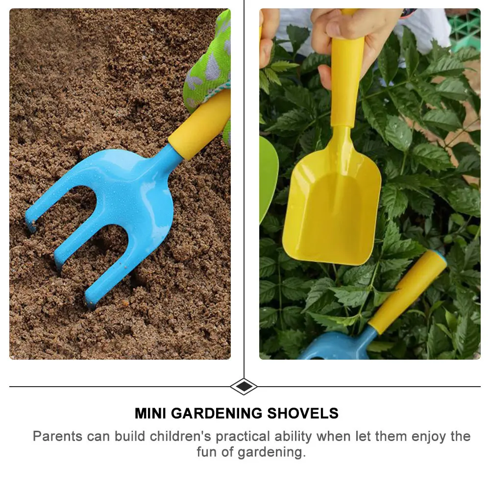 1Set Tool Set High-Grade PP Material Mini Shovels Rake Trowel for Flower Vegetable Planting Outdoor Sand Play