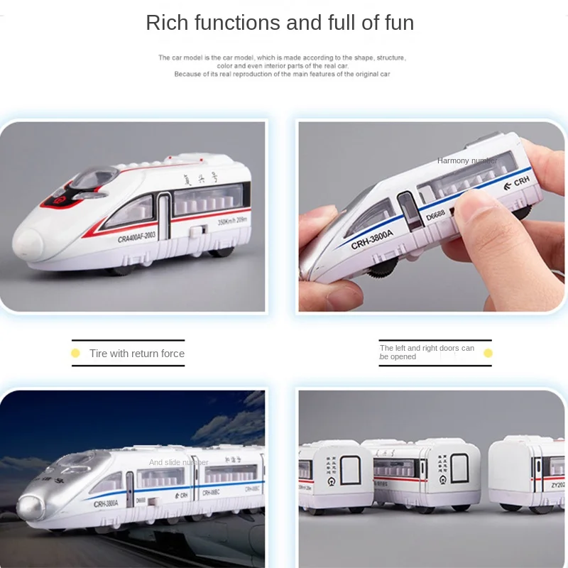 High-speed Metro Train Pull Back Connection Vehicle Model Kids Vehicle Children\'s Toy