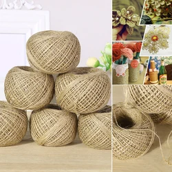 100m Long For Gardening Crafts Bundling Packaging Linen Rope Jute Rope Natural Linen Twine Rustic String Cord Rope DIY String