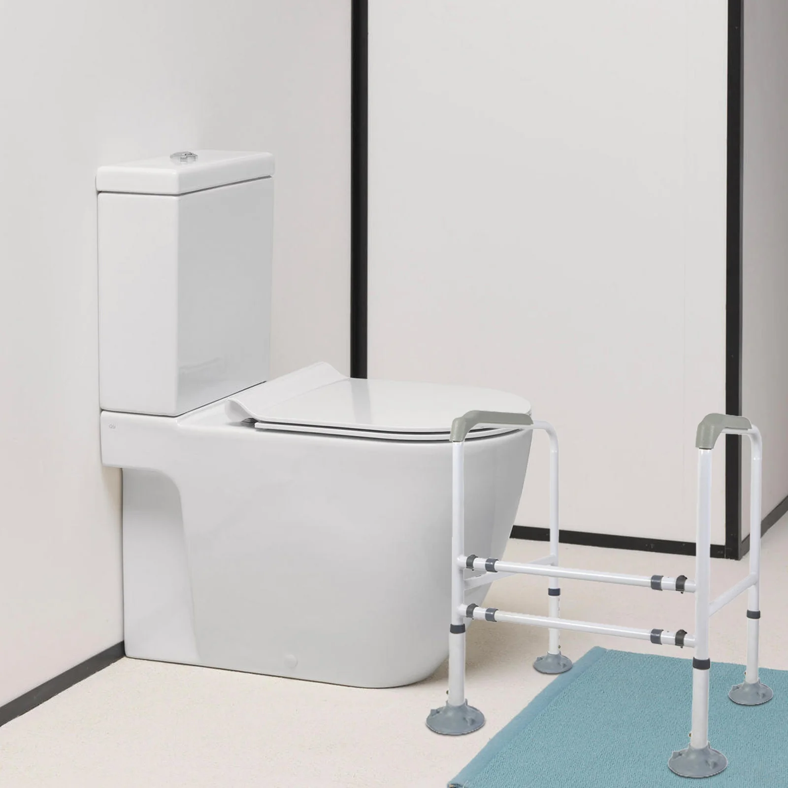 

Suction Cup Toilet Rail Feet Gray Soft Rubber Replacement Non-Slip Foot Pads Shower Chair Feet Toilet Rail Chair Parts