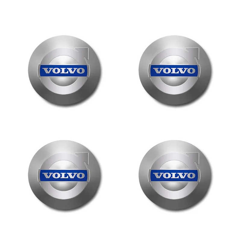 4Pcs 56mm Aluminum Emblem Car Wheel Center Hub Caps Sticker For Volvo XC90 S60 V40 XC60 S80 S40 V70 V50 S90 T6 V60 V90 XC40 C30