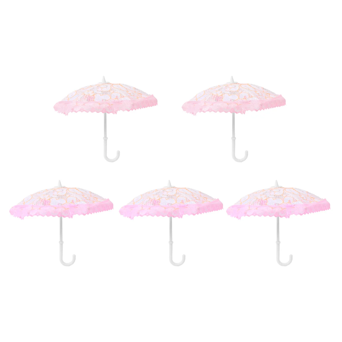 

5 Pcs Kids Play House Accessories Mini Room Decor Toys Parasol Umbrella Model Child