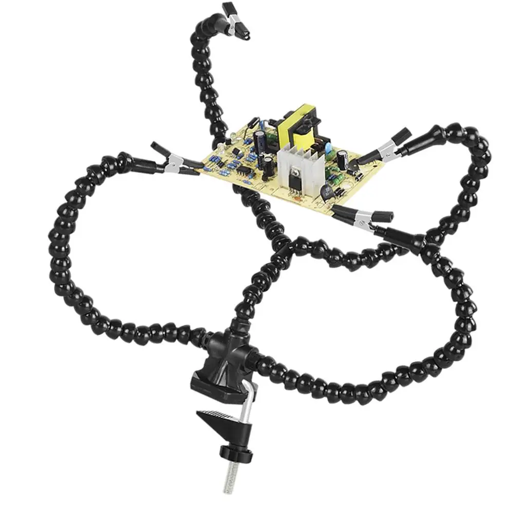 Third Hand Soldering Tool Desk Clamp Alligator Clip Anti Stand Clamp for Repair Hobby Model, Workshop, Circuit Board Welding,
