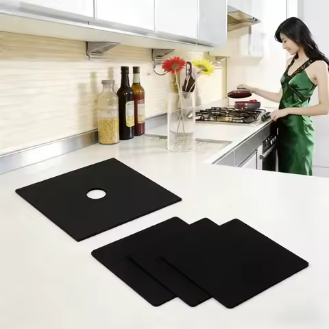 2Pcs Square Foil Gas Hob Protector Liner Easy Clean Reusable Protection Pad Gas Stove Stovetop Protector Kitchen Accessories