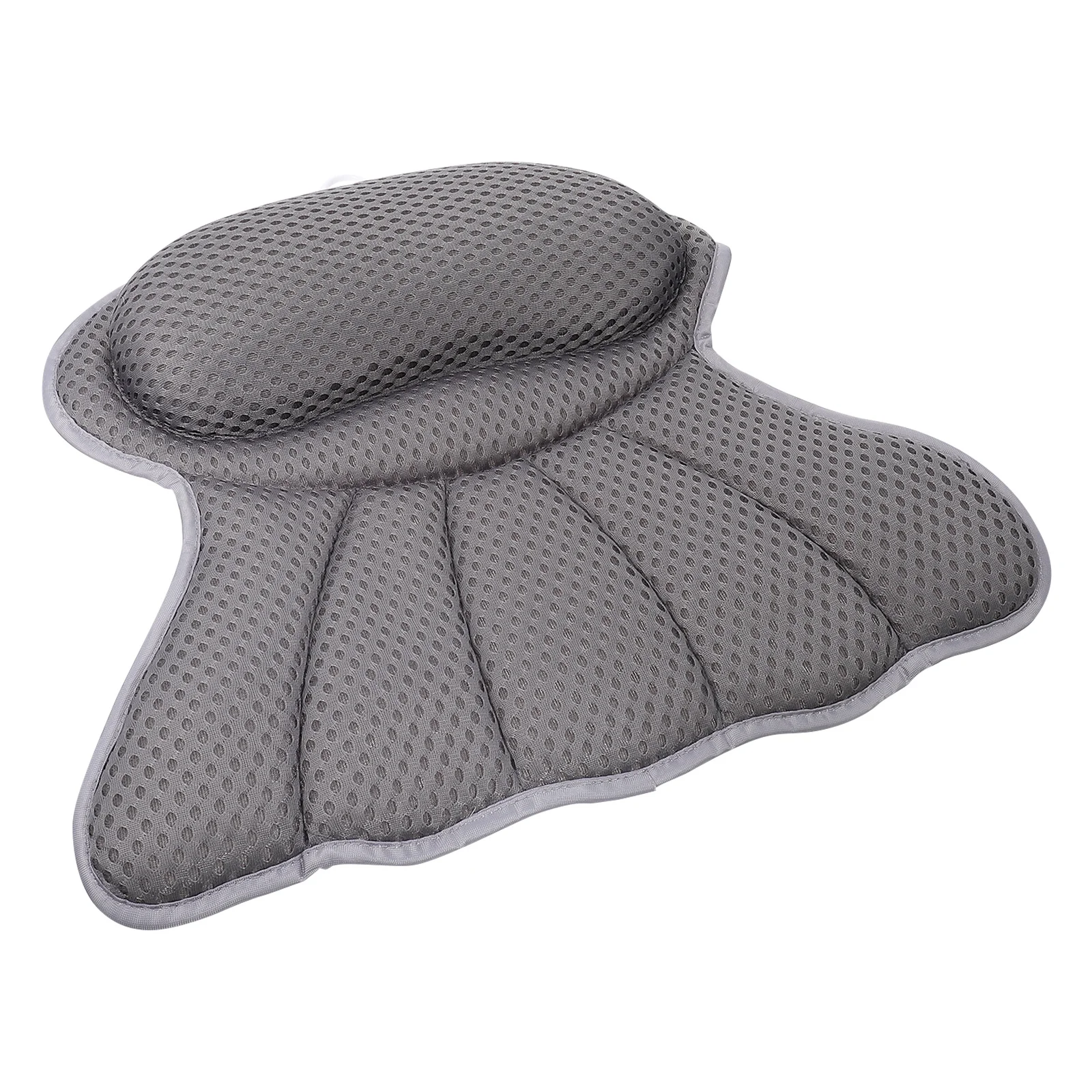 

1Pcs Bathtub Pillow Grey Durable Spa Bath Pillow Head Neck Support Tub Headrest Bathroom Supplies Non-Slip Mesh Cloth