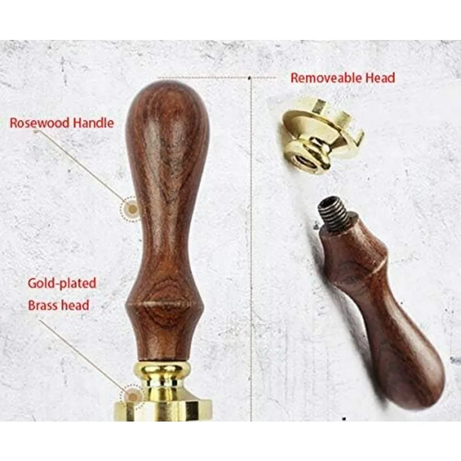 Heart Monogram Wax Seal Stamp Kit Decorating Gift Cards Weding Invitations Envelopes Letetrs Sealing Wax Seal