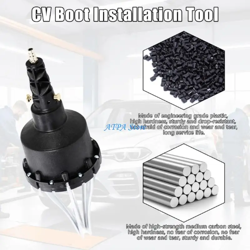 U13C (1-Set) Pneumatic CV Boot Expander Tool - Heavy Duty Ball Joint Band Stretcher for Automotive Repair with Ergonomic Handle
