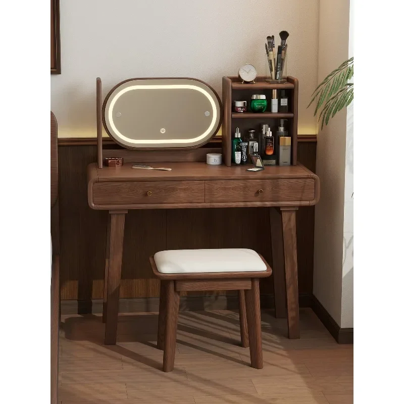 

Solid wood dressing table girls bedroom small dressing table new dressing table integrated makeup mirror antique