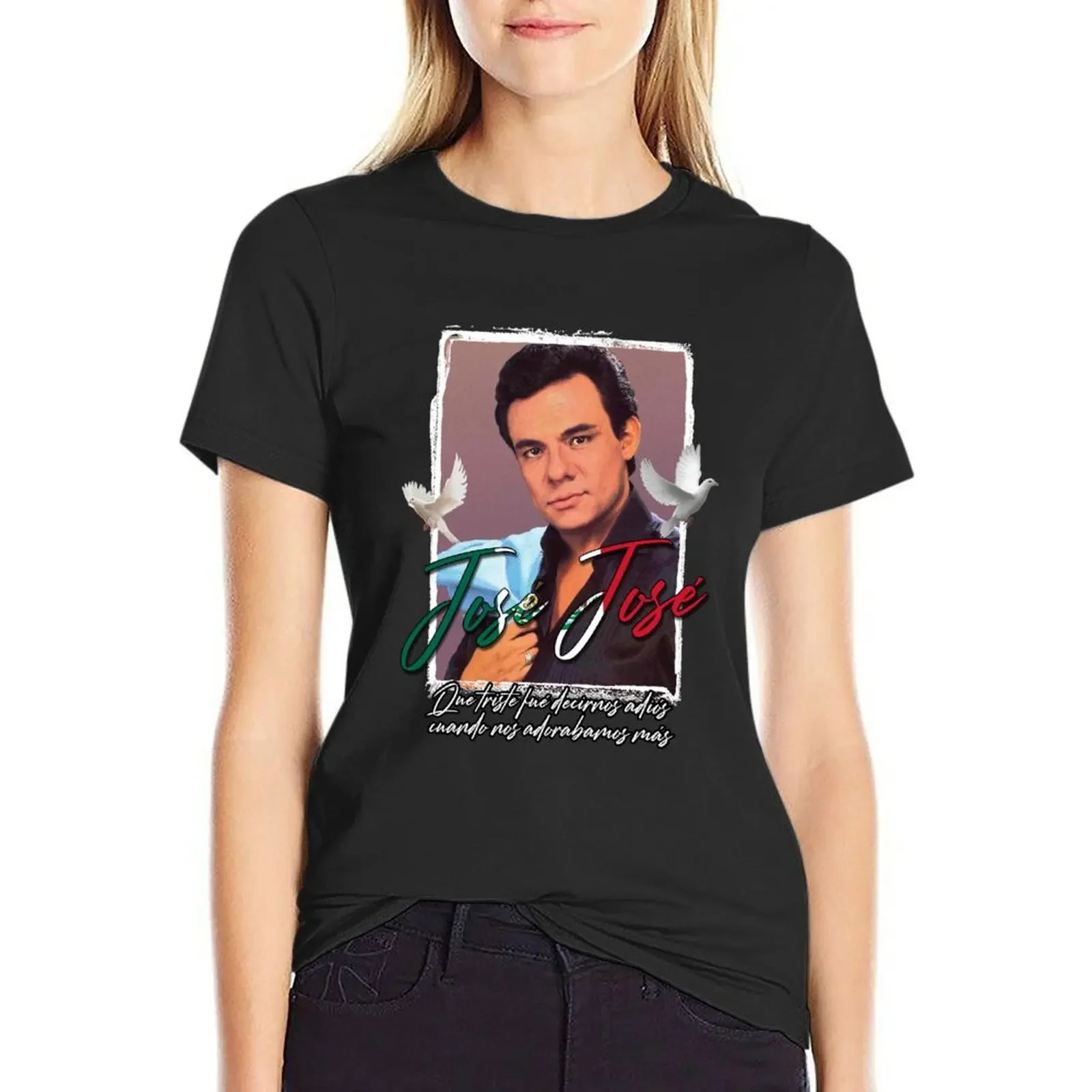 

Jose Jose, El Principe de la Cancion T-Shirt summer top blanks plus size tops t shirt Women