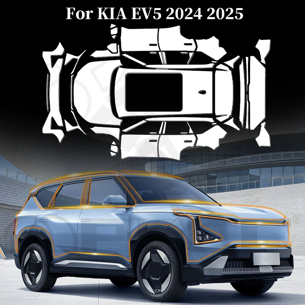 

For KIA EV5 2024 2025 Anti-Scratch TPU Paint Protection Film Pre-cut PPF Car Body Kit Resistant Repairable Bra Car Accessories
