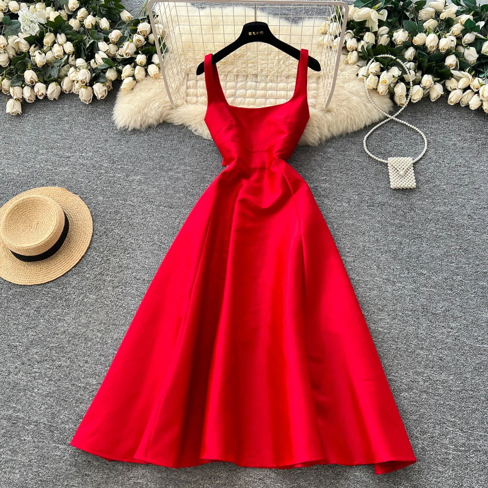 

Шикарное винтажное длинное платье без рукавов с бабочкой, корейская модная осенняя женская одежда, церемониальные платья