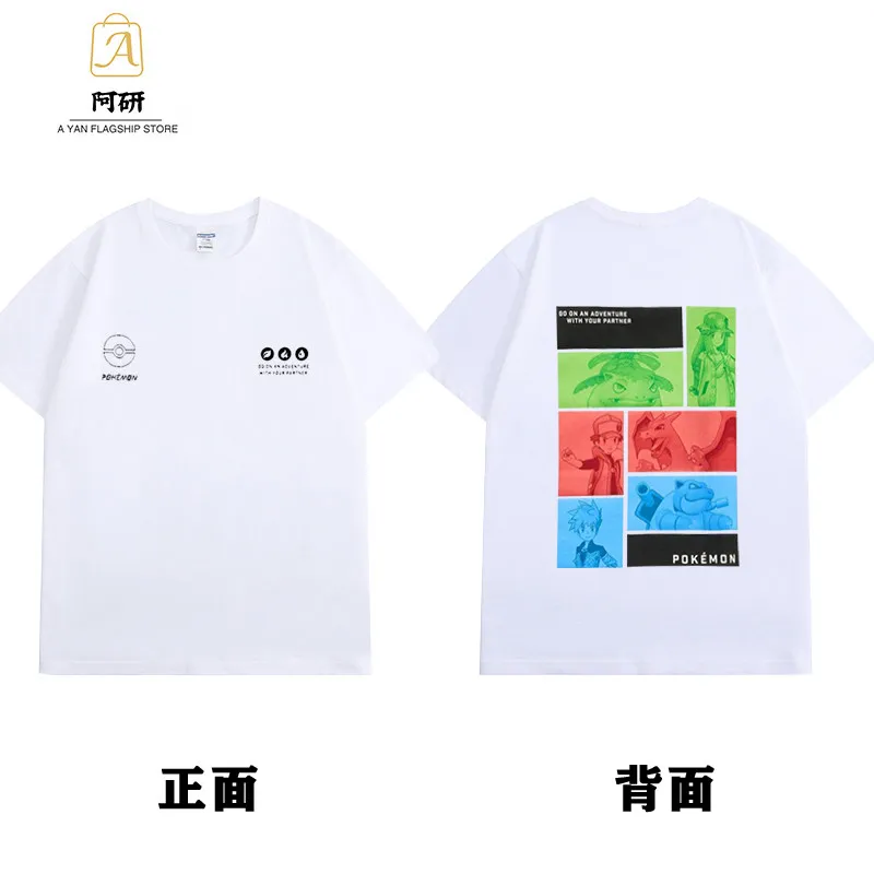 nova-camiseta-estampada-de-manga-curta-pok-E-mon-roupas-pok-E-mon-ash-pikachu-roupas-para-pais-e-filhos-camiseta-infantil-familiar