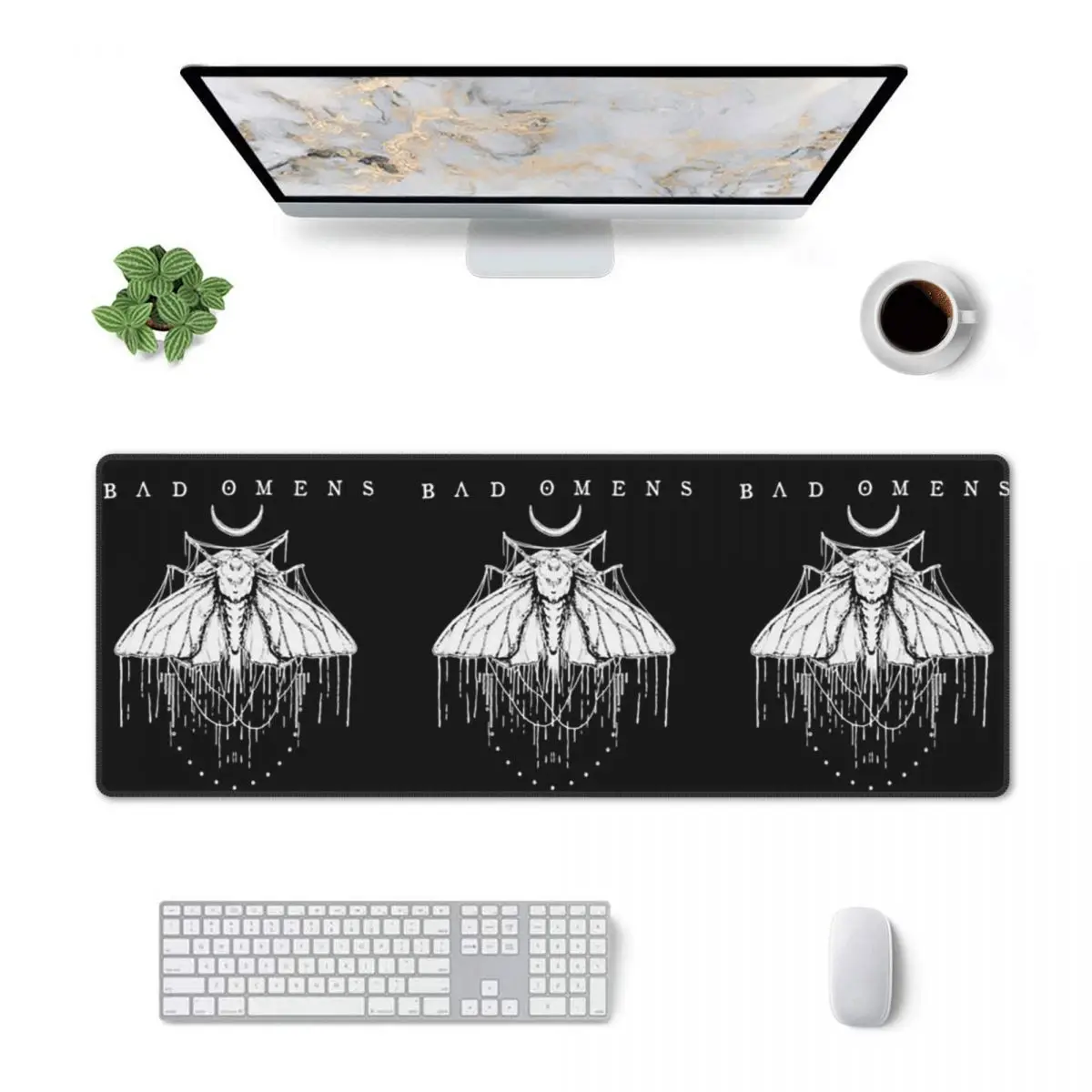 Large Mouse Pad Bad Omens Noah Flannel Rock Music Gamer PC Laptop Mats Keyboard Carpet Computer Gaming Desk Mat