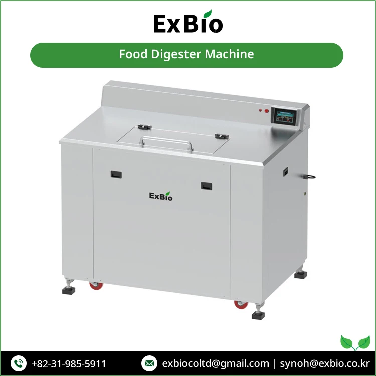 Attractive Latest Design Exbio 500kg/day Eco-friendly Food Garbage Disposal Food Digester Machine Food Waste Composting Machine