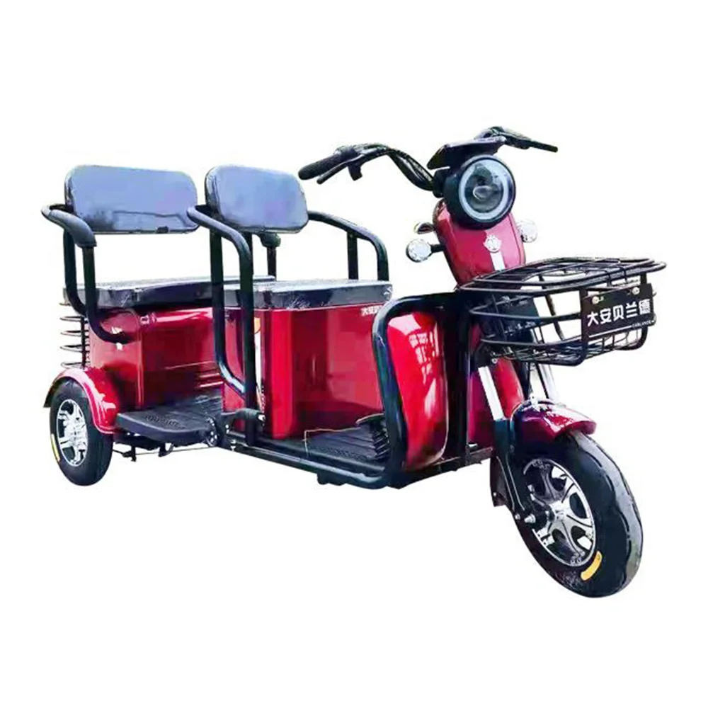 Factory Direct Price Electro Tricycle Electric Mobility Tricycle  60V 650W Electric Passenger Tricycle For Adults