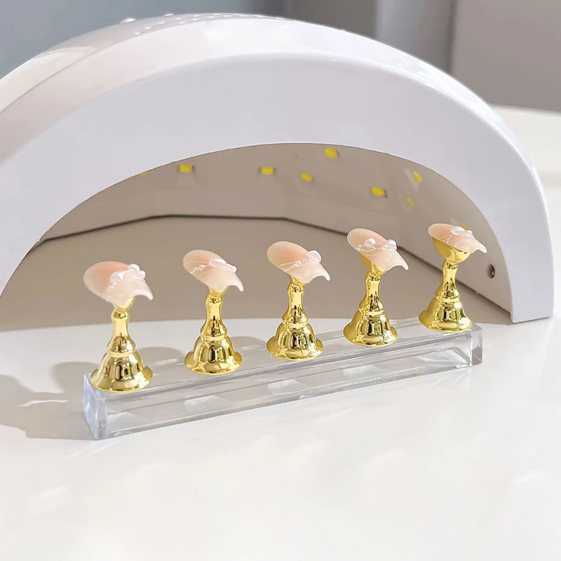 10/5/1 قطعة حامل أظافر ملون حامل أظافر صناعية مغناطيسي اضغط على عرض الأظافر رف مانيكير أكريليك للمبتدئين أداة ممارسة ذاتية الصنع