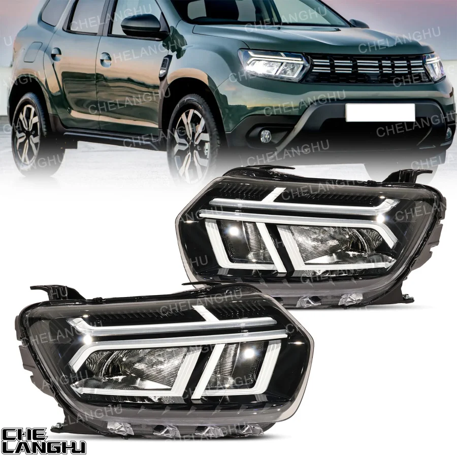 

For Renault Dacia DCIA DUSTER 2021 2022 2023 2024 Car No Bulbs LED Front HeadLight HeadLamp DRL 260103537R 260106194R