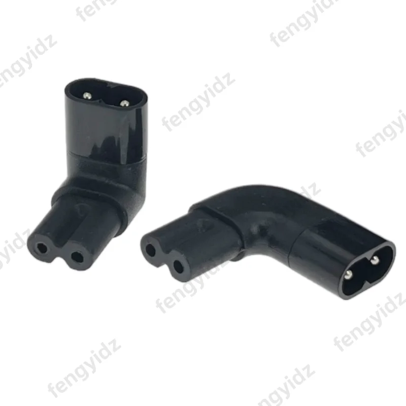 IEC 320 IEC320 iec C7 to C8 90 Degree Left & Right Angled AC Power Adapter Male Female Extension Connector
