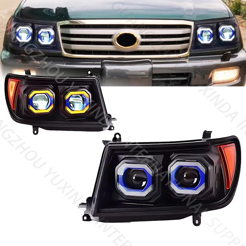 

Auto LED Headlight Assembly For Toyota Land Cruiser LC100 1998-2007 For Prado LC95 1996-2002 Modified Daytime Running Lights